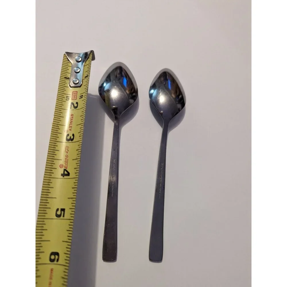 VTG CARLYLE Hong Kong stainless cameo pattern lot‎ 2 tablespoons replacement